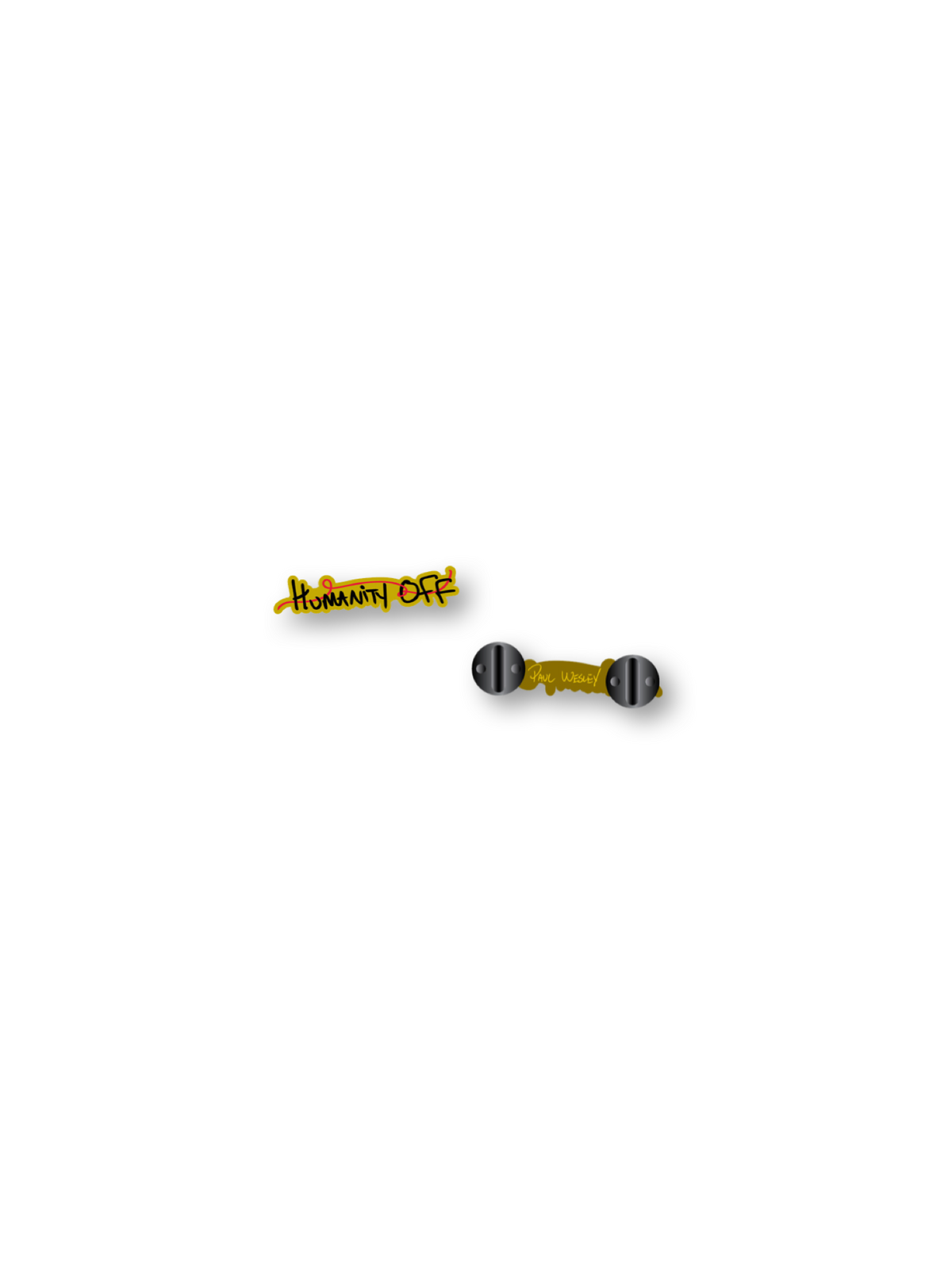 HUMANITY OFF BLOOD DRIP PIN